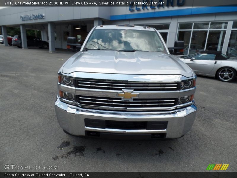 Silver Ice Metallic / Jet Black/Dark Ash 2015 Chevrolet Silverado 2500HD WT Crew Cab 4x4