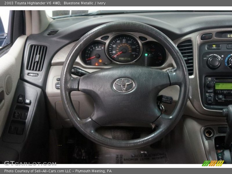 Bluestone Metallic / Ivory 2003 Toyota Highlander V6 4WD