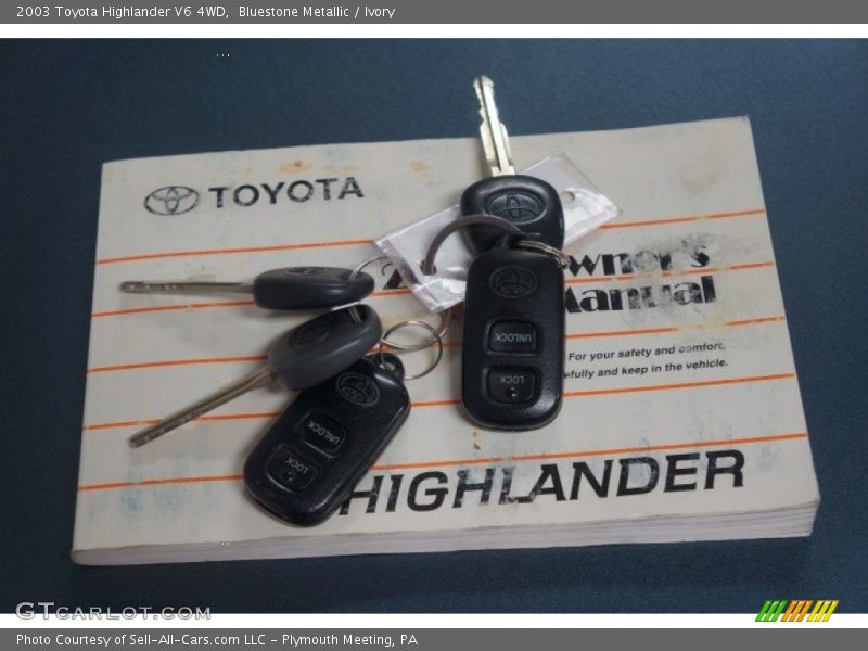 Bluestone Metallic / Ivory 2003 Toyota Highlander V6 4WD