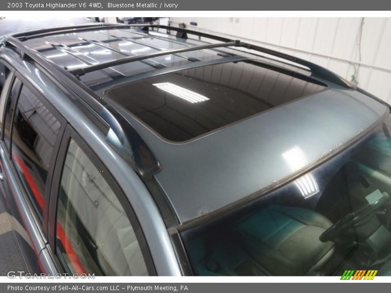 Bluestone Metallic / Ivory 2003 Toyota Highlander V6 4WD