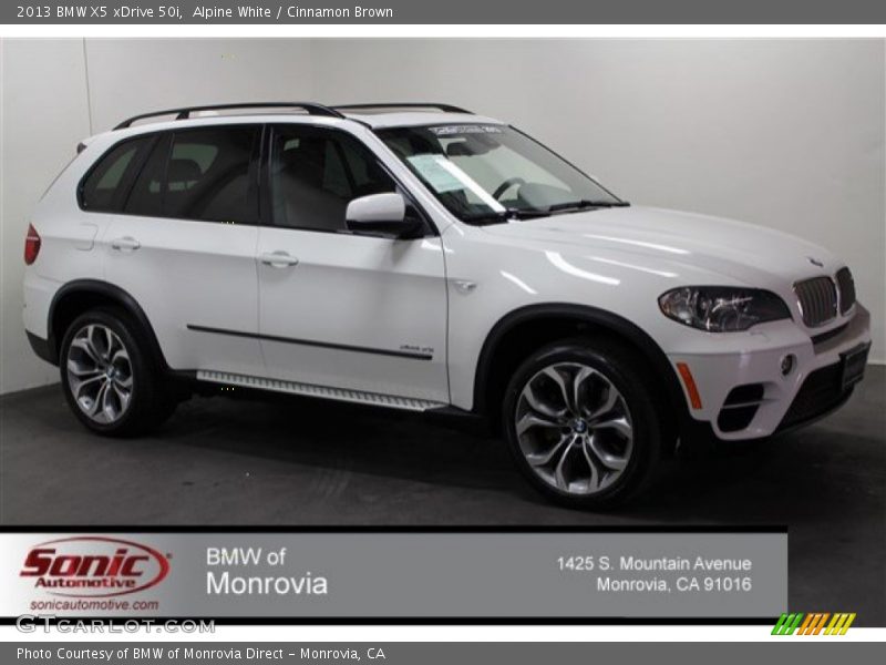 Alpine White / Cinnamon Brown 2013 BMW X5 xDrive 50i