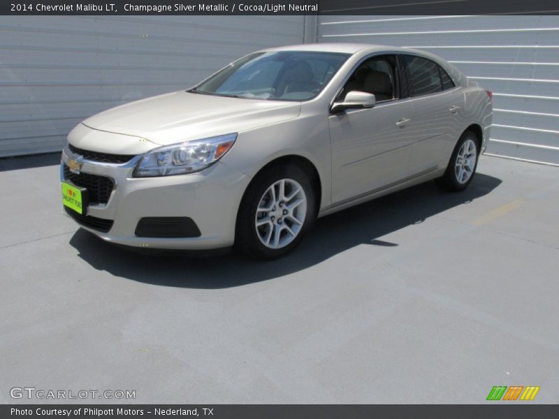 Champagne Silver Metallic / Cocoa/Light Neutral 2014 Chevrolet Malibu LT
