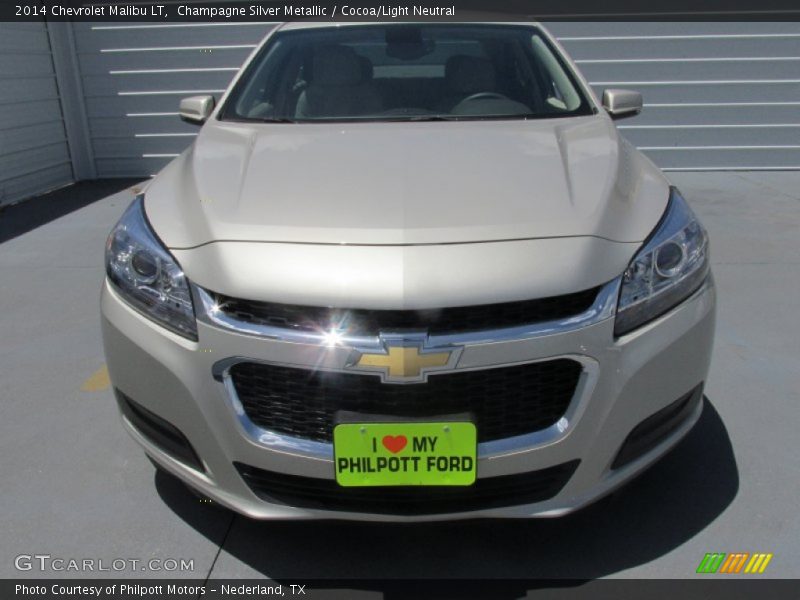 Champagne Silver Metallic / Cocoa/Light Neutral 2014 Chevrolet Malibu LT