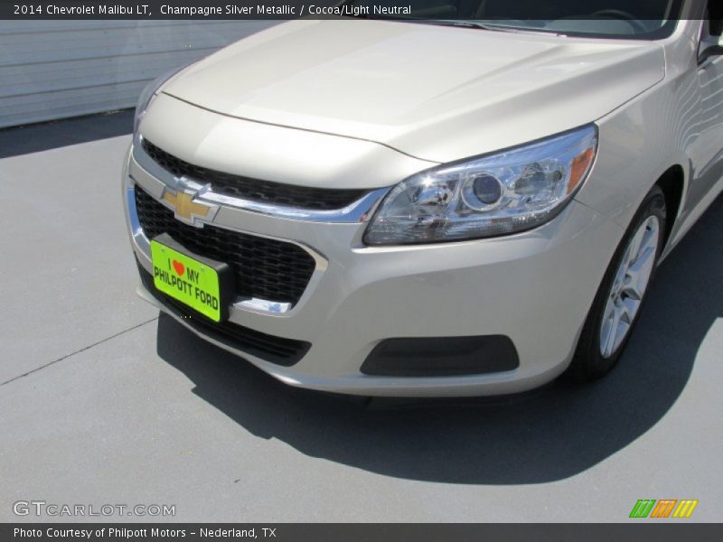 Champagne Silver Metallic / Cocoa/Light Neutral 2014 Chevrolet Malibu LT