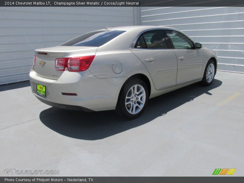 Champagne Silver Metallic / Cocoa/Light Neutral 2014 Chevrolet Malibu LT