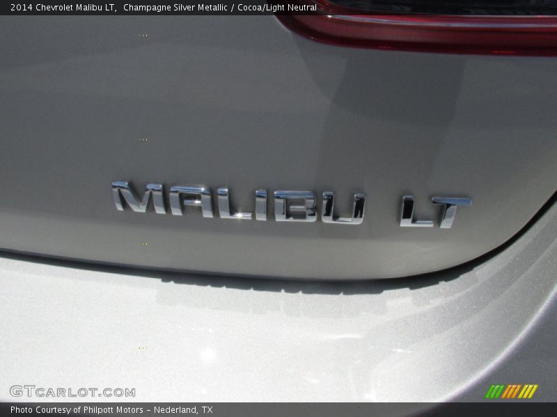 Champagne Silver Metallic / Cocoa/Light Neutral 2014 Chevrolet Malibu LT