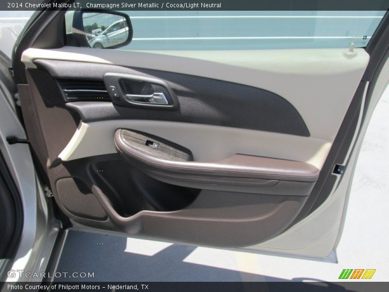 Champagne Silver Metallic / Cocoa/Light Neutral 2014 Chevrolet Malibu LT