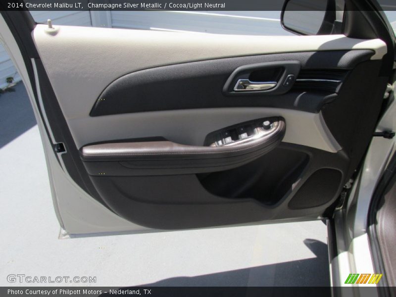 Champagne Silver Metallic / Cocoa/Light Neutral 2014 Chevrolet Malibu LT