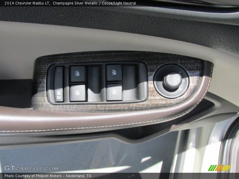 Champagne Silver Metallic / Cocoa/Light Neutral 2014 Chevrolet Malibu LT