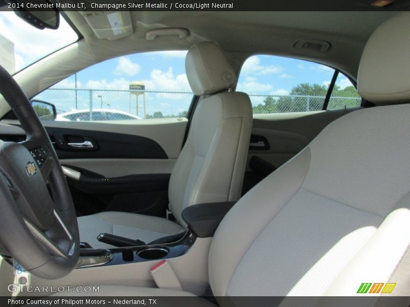 Champagne Silver Metallic / Cocoa/Light Neutral 2014 Chevrolet Malibu LT