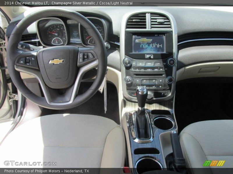 Champagne Silver Metallic / Cocoa/Light Neutral 2014 Chevrolet Malibu LT
