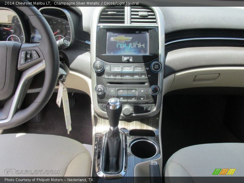Champagne Silver Metallic / Cocoa/Light Neutral 2014 Chevrolet Malibu LT