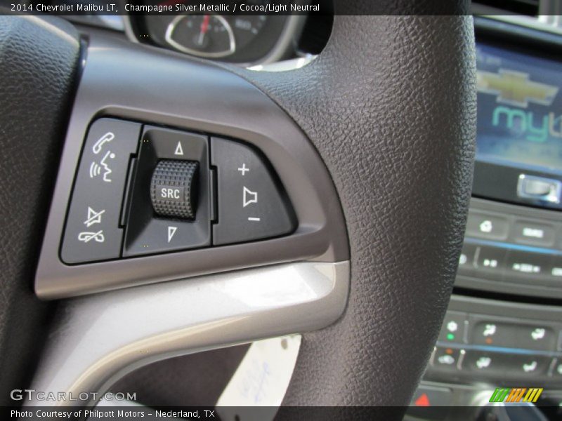 Champagne Silver Metallic / Cocoa/Light Neutral 2014 Chevrolet Malibu LT