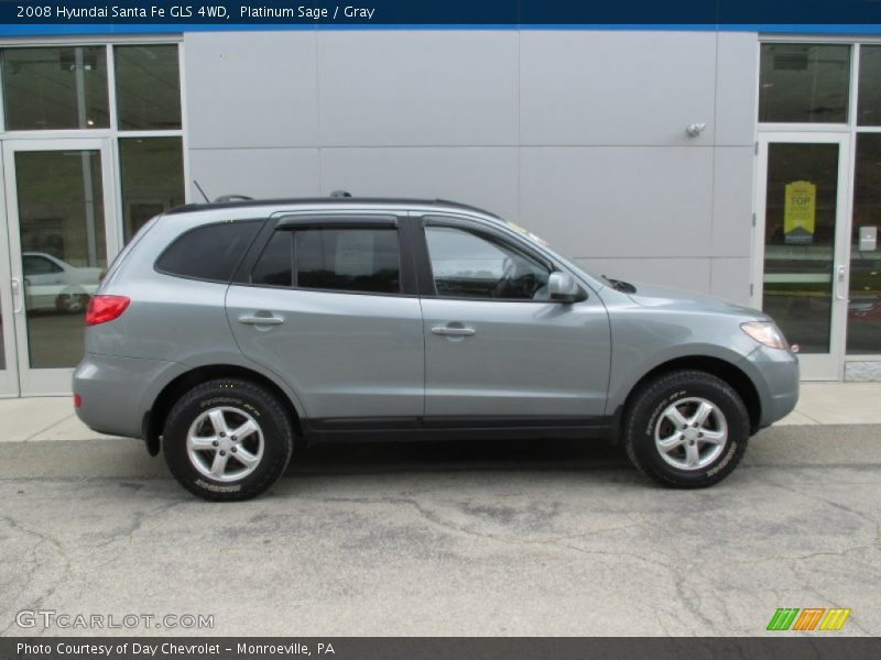 Platinum Sage / Gray 2008 Hyundai Santa Fe GLS 4WD