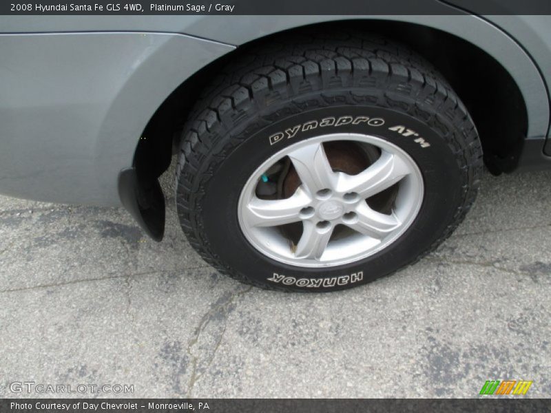 Platinum Sage / Gray 2008 Hyundai Santa Fe GLS 4WD