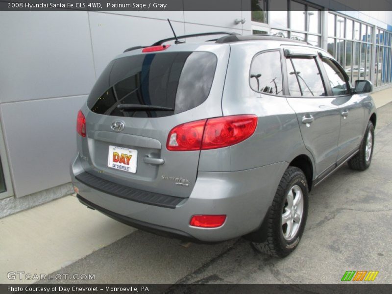 Platinum Sage / Gray 2008 Hyundai Santa Fe GLS 4WD