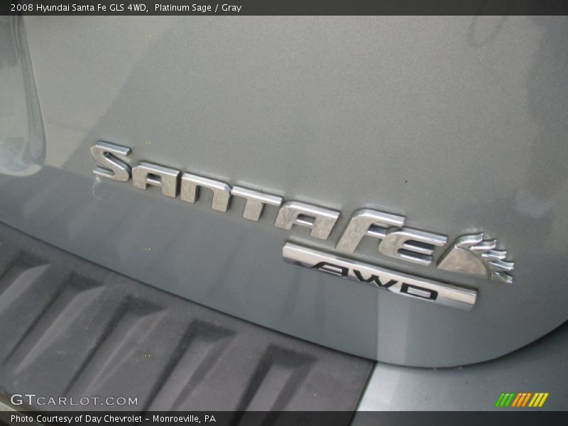 Platinum Sage / Gray 2008 Hyundai Santa Fe GLS 4WD