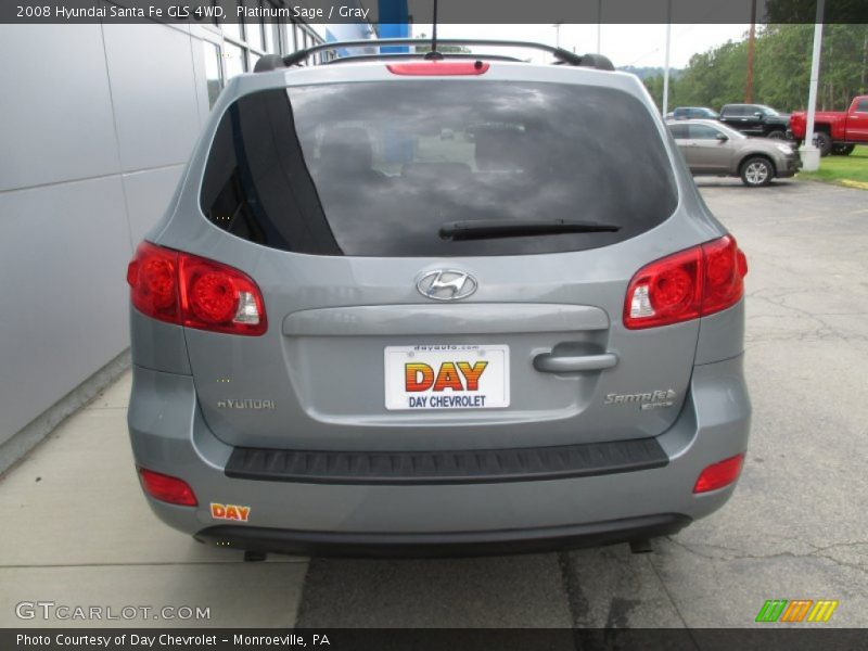Platinum Sage / Gray 2008 Hyundai Santa Fe GLS 4WD
