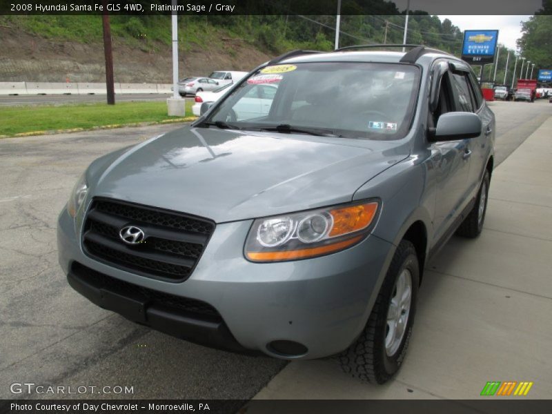 Platinum Sage / Gray 2008 Hyundai Santa Fe GLS 4WD