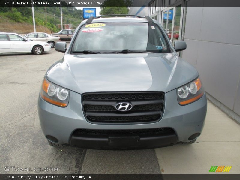 Platinum Sage / Gray 2008 Hyundai Santa Fe GLS 4WD