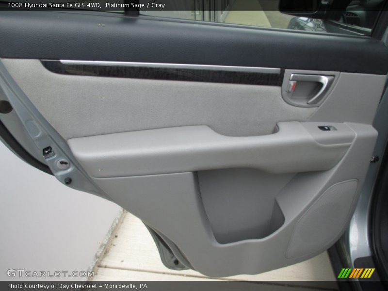 Platinum Sage / Gray 2008 Hyundai Santa Fe GLS 4WD
