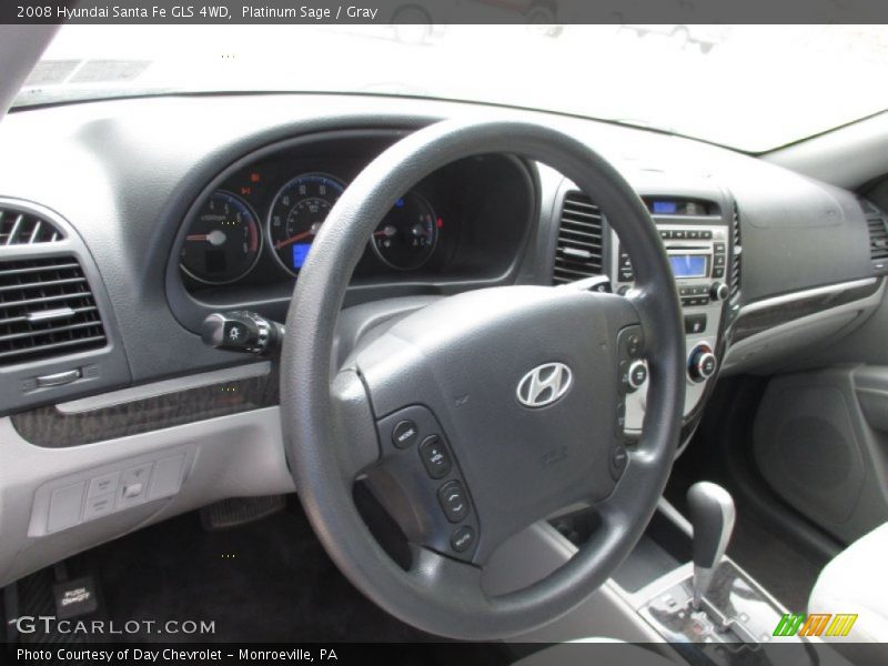 Platinum Sage / Gray 2008 Hyundai Santa Fe GLS 4WD