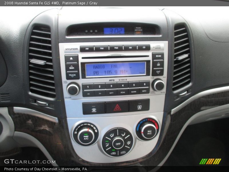 Platinum Sage / Gray 2008 Hyundai Santa Fe GLS 4WD