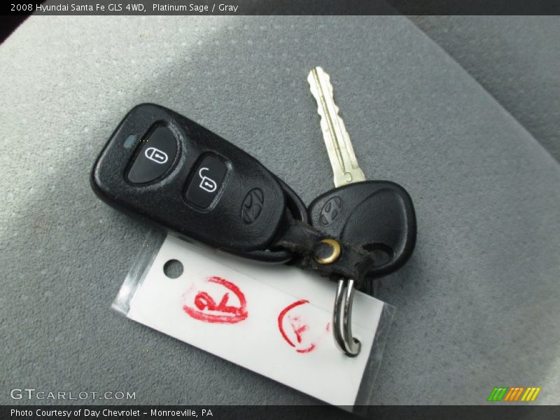 Platinum Sage / Gray 2008 Hyundai Santa Fe GLS 4WD