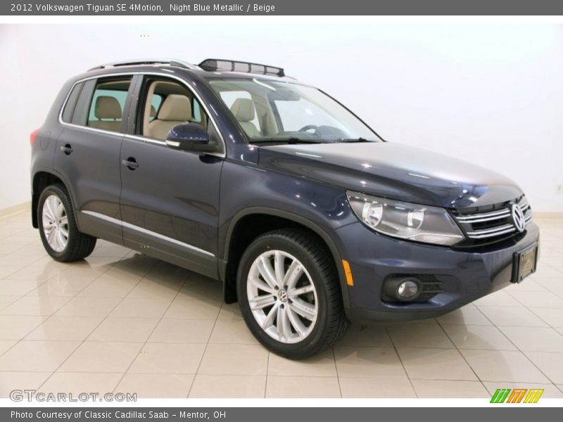 Night Blue Metallic / Beige 2012 Volkswagen Tiguan SE 4Motion