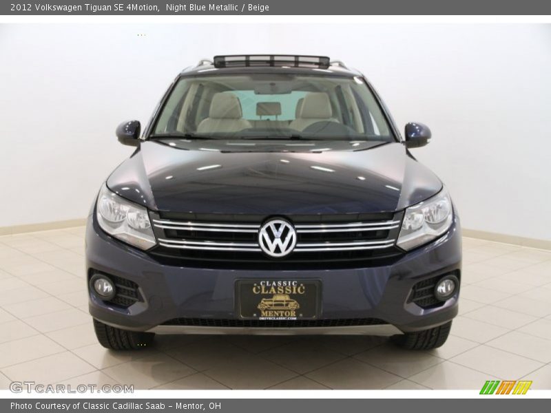 Night Blue Metallic / Beige 2012 Volkswagen Tiguan SE 4Motion