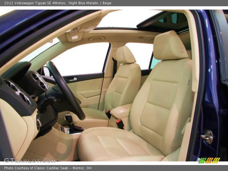 Night Blue Metallic / Beige 2012 Volkswagen Tiguan SE 4Motion