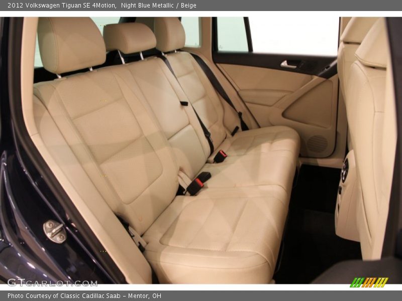 Rear Seat of 2012 Tiguan SE 4Motion