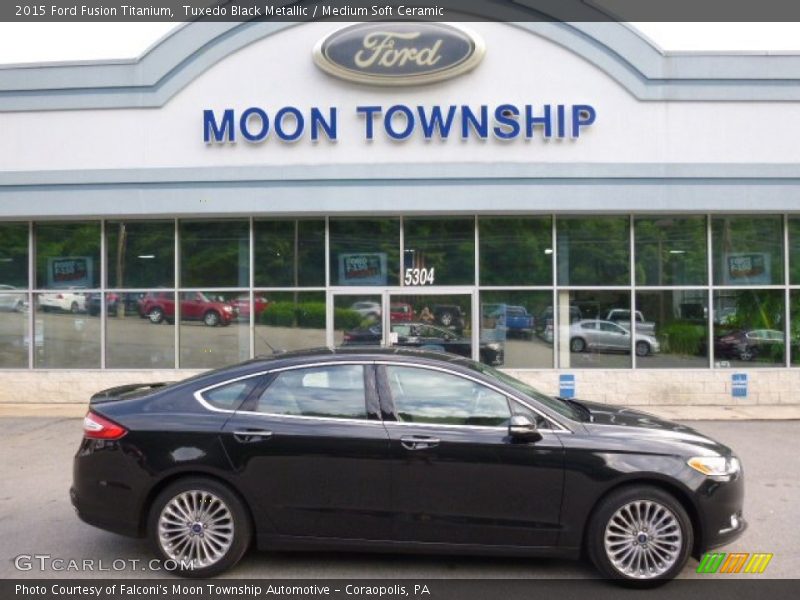 Tuxedo Black Metallic / Medium Soft Ceramic 2015 Ford Fusion Titanium