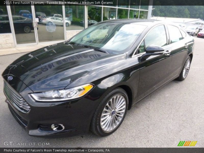 Tuxedo Black Metallic / Medium Soft Ceramic 2015 Ford Fusion Titanium