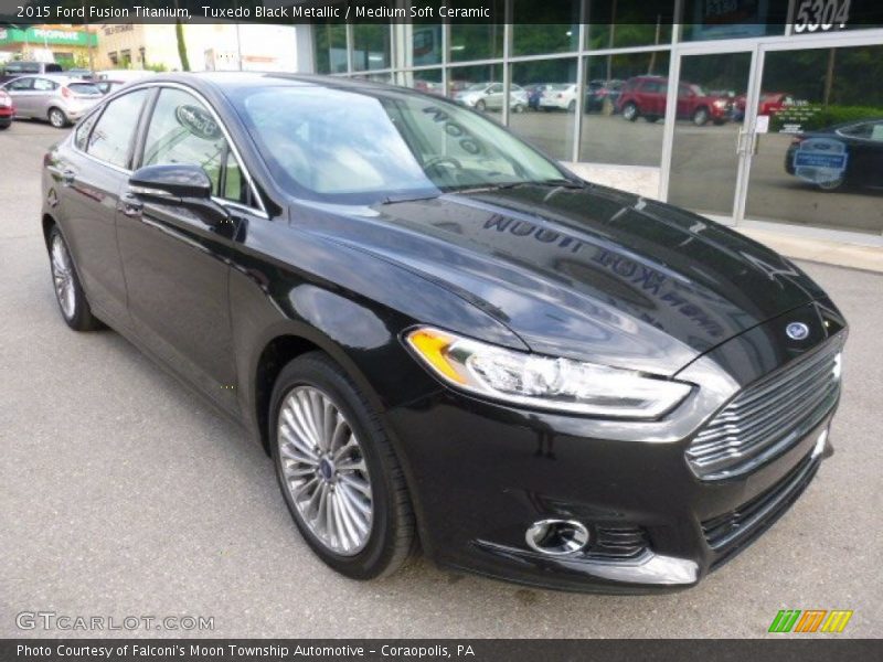 Tuxedo Black Metallic / Medium Soft Ceramic 2015 Ford Fusion Titanium