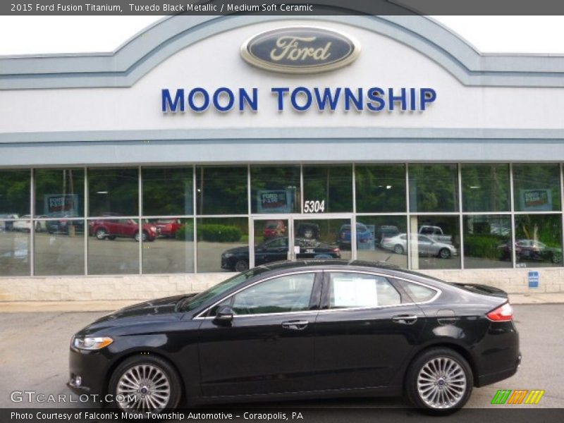 Tuxedo Black Metallic / Medium Soft Ceramic 2015 Ford Fusion Titanium