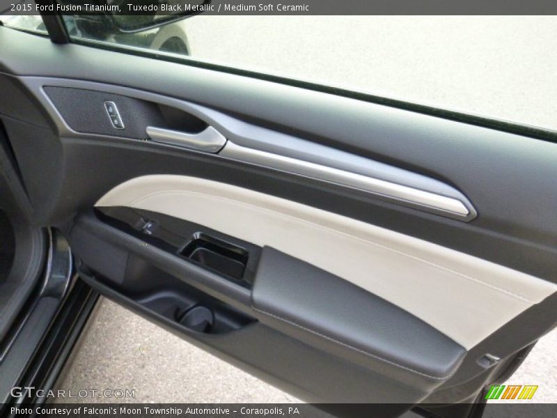 Tuxedo Black Metallic / Medium Soft Ceramic 2015 Ford Fusion Titanium