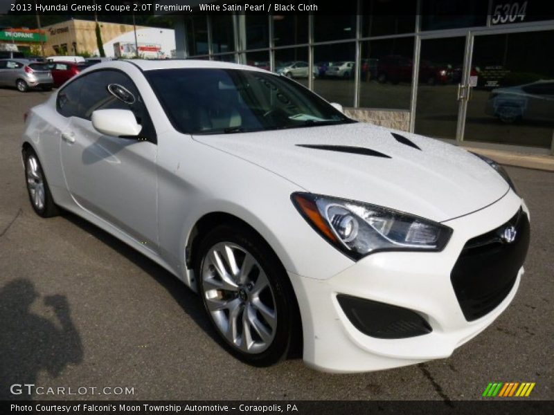 White Satin Pearl / Black Cloth 2013 Hyundai Genesis Coupe 2.0T Premium