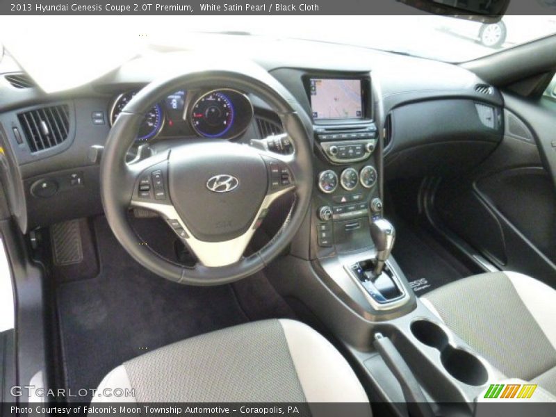White Satin Pearl / Black Cloth 2013 Hyundai Genesis Coupe 2.0T Premium