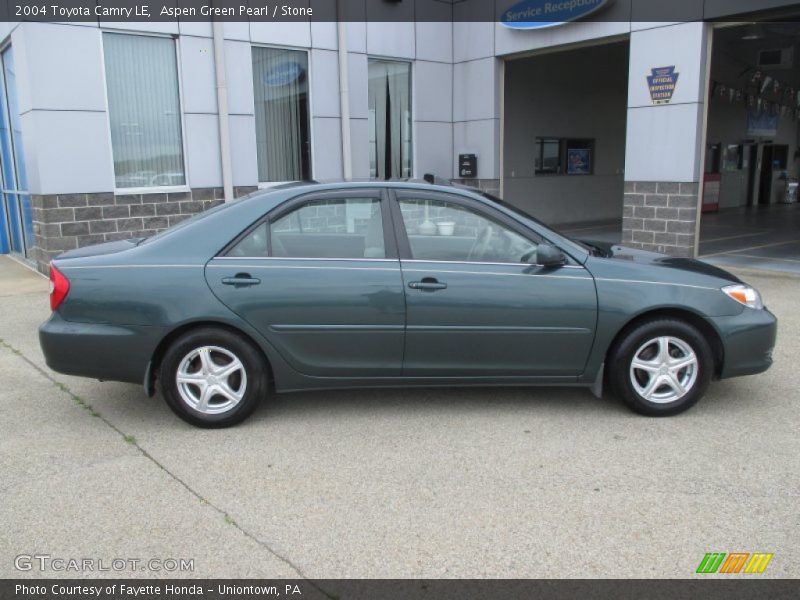 Aspen Green Pearl / Stone 2004 Toyota Camry LE