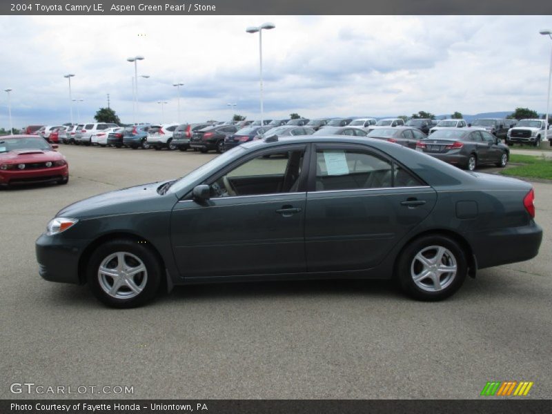 Aspen Green Pearl / Stone 2004 Toyota Camry LE