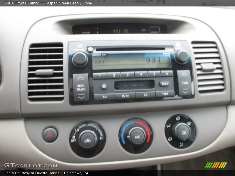 Aspen Green Pearl / Stone 2004 Toyota Camry LE