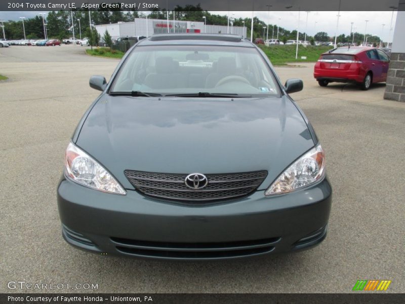 Aspen Green Pearl / Stone 2004 Toyota Camry LE