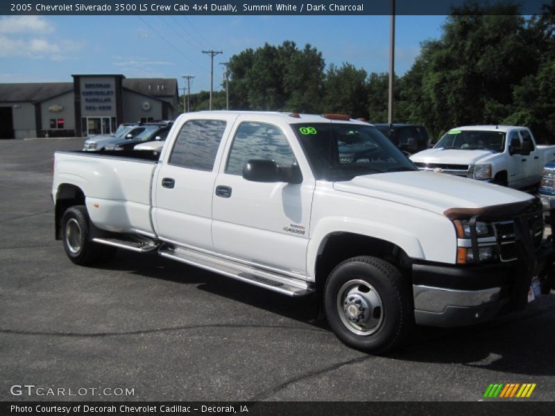 Summit White / Dark Charcoal 2005 Chevrolet Silverado 3500 LS Crew Cab 4x4 Dually