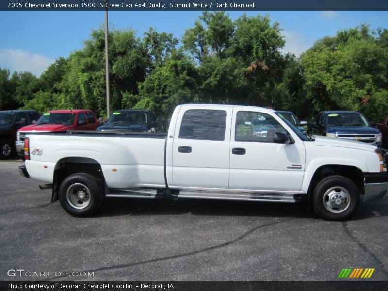 Summit White / Dark Charcoal 2005 Chevrolet Silverado 3500 LS Crew Cab 4x4 Dually