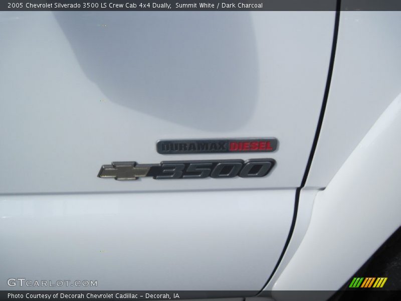 Summit White / Dark Charcoal 2005 Chevrolet Silverado 3500 LS Crew Cab 4x4 Dually