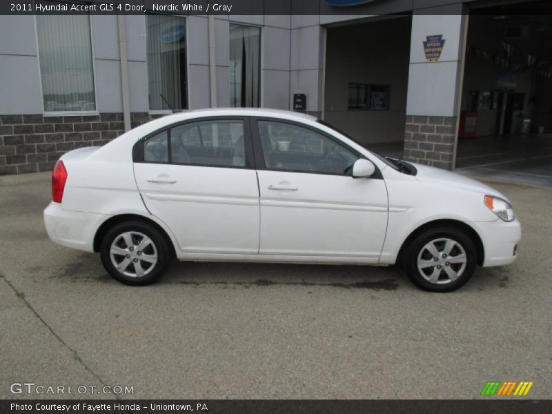 Nordic White / Gray 2011 Hyundai Accent GLS 4 Door