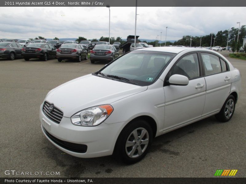 Nordic White / Gray 2011 Hyundai Accent GLS 4 Door