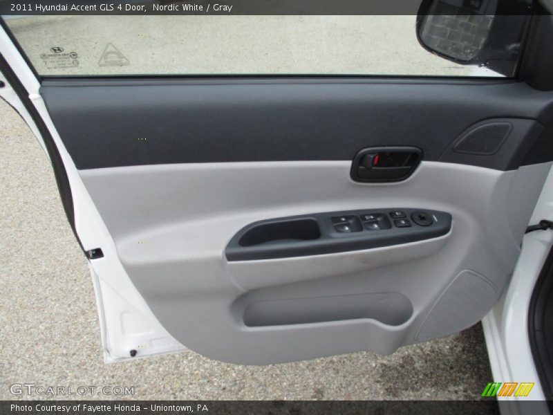 Nordic White / Gray 2011 Hyundai Accent GLS 4 Door