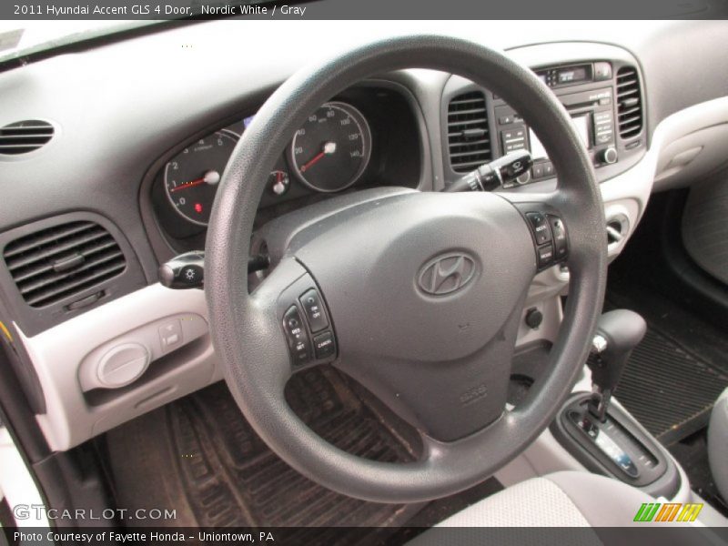 Nordic White / Gray 2011 Hyundai Accent GLS 4 Door